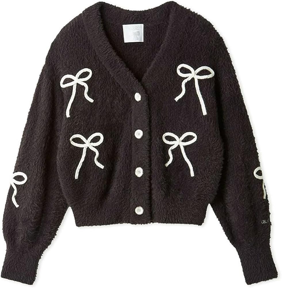 ♡ gelato pique HALLOWEEN リボンフェザーカーディガン ♡ Amazon | ジェラートピケ レディース HALLOWEEN リボンフェザー